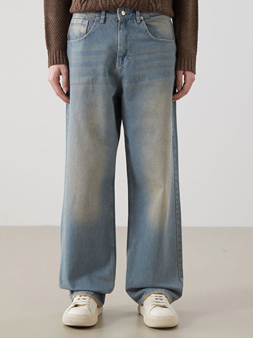 Loose Fit Erkek Jean Pantolon