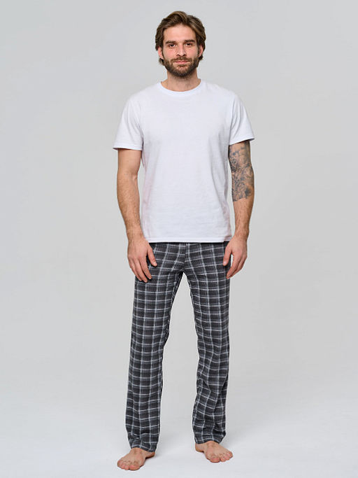 Штаны мужские пижамные_М100/серый - Ihomelux фото 2