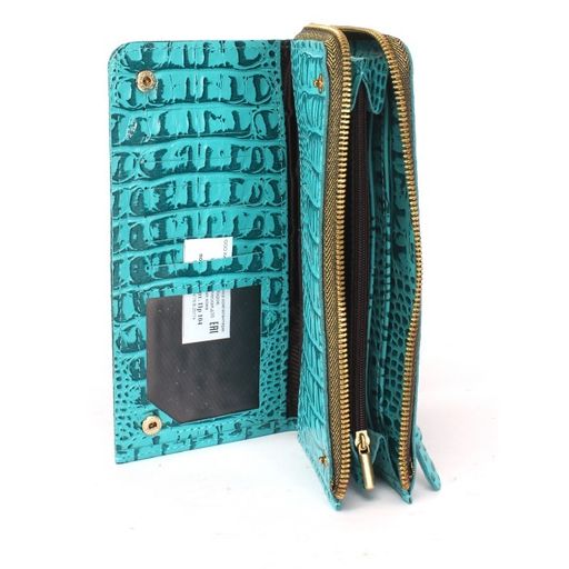 Портмоне женское Cayman-ПР 104 н/к, 6 отд, 23 карм, на молнии, бирюза КЛ (97) 245228  фото 3