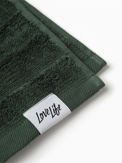 Полотенце махровое LoveLife «Сонора» 50×80 см, зелёное, 100% хлопок, 500 г/м²