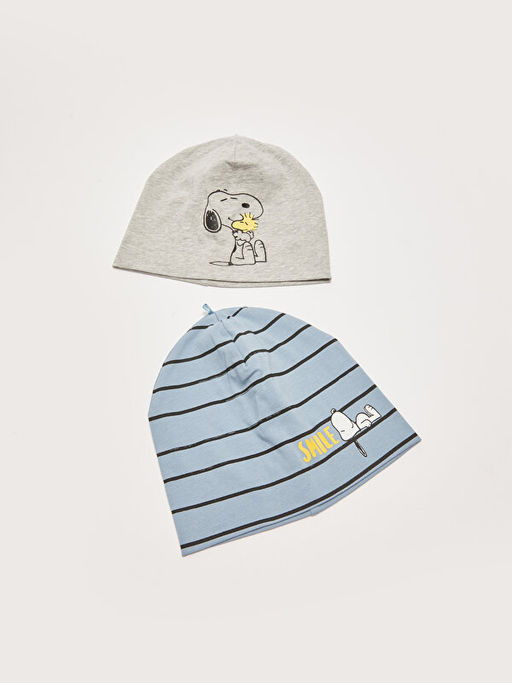 Snoopy Bask?l? Pamuklu Erkek Bebek Bere 2li