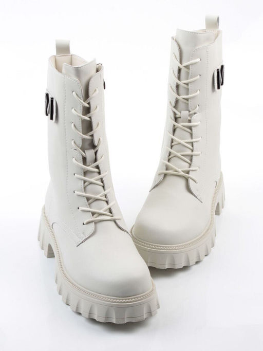 04-PAX27-2Z MILK Ботинки зимние женские (натуральная кожа, 100% шерсть)