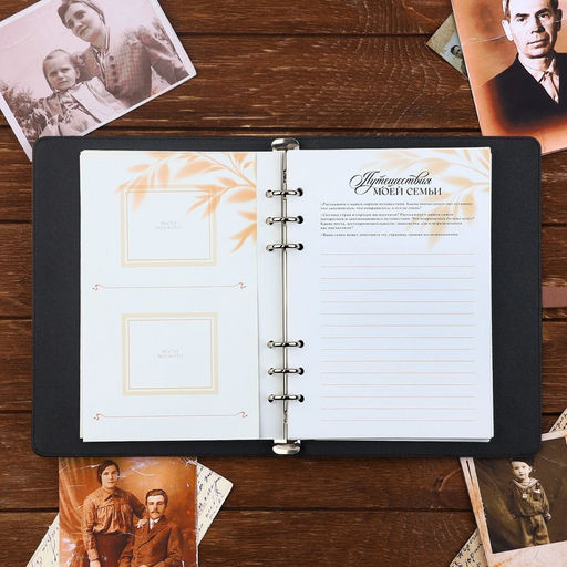 Родословная книга со встроенной флешкой 16 Gb «Книга всей семьи», 17.5×23 см.