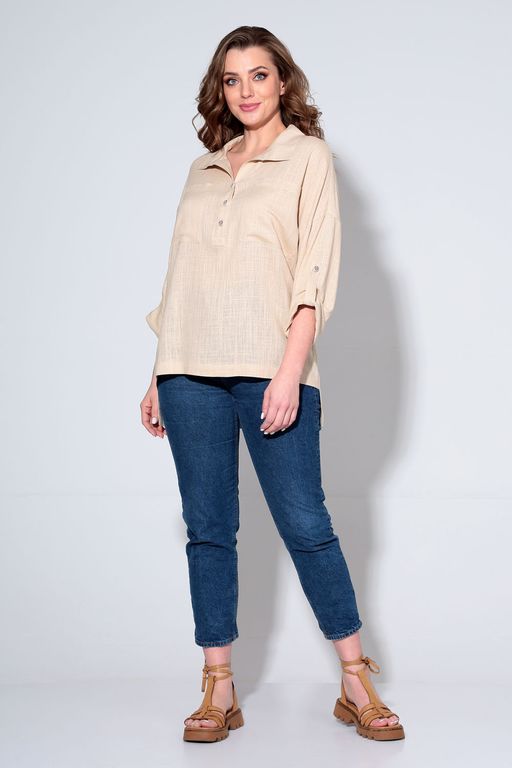 Блуза Liona Style 830 бежевый  фото 3