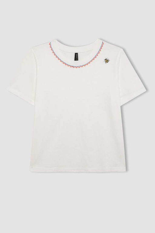 Футболка с короткими рукавами и вышивкой Lug Von Siga x DeFacto  фото 9