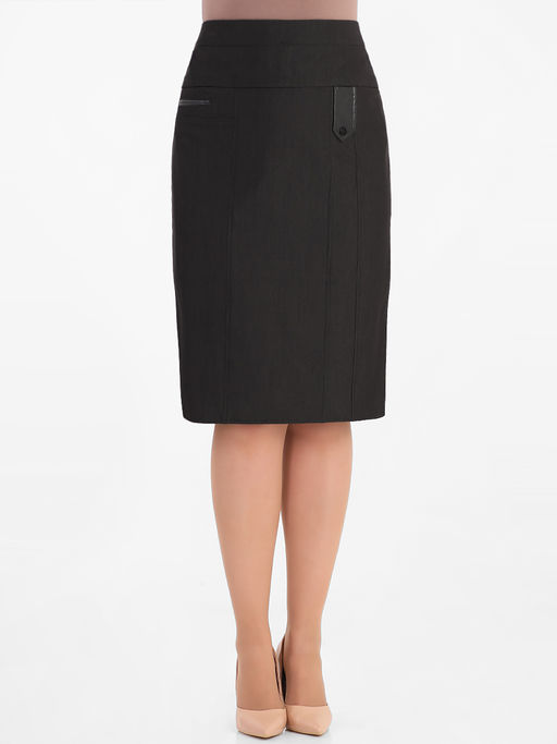 Юбка ALMOND темно-серая женская больших размеров