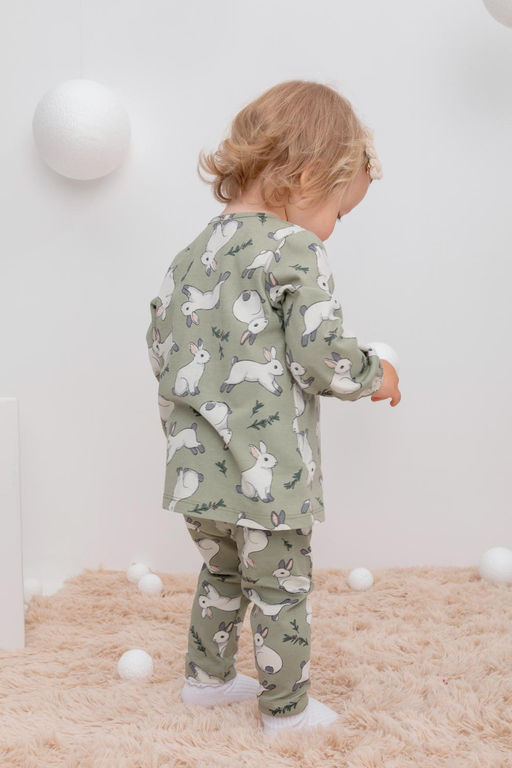 Crockid _ КР 4321/оливковый хаки,нежные зайчики к435 бриджи д/дев яс