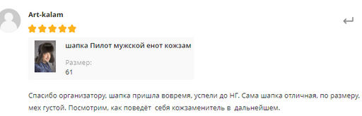 шапка Пилот мужской енот кожзам - Davidovfox фото 3