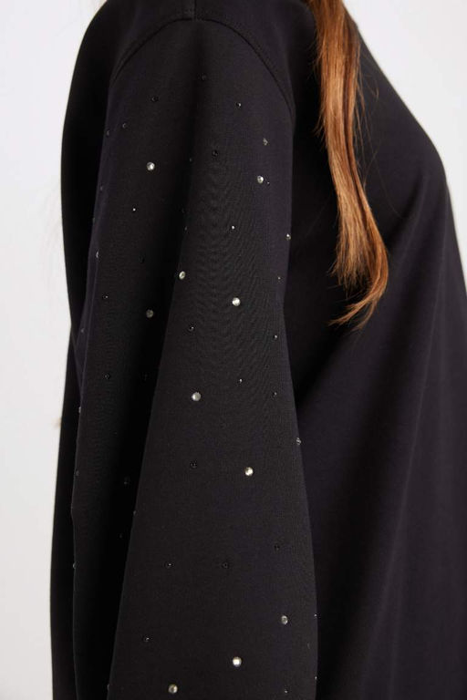 Туника-футболка с длинными рукавами стандартного кроя - Defacto фото 5