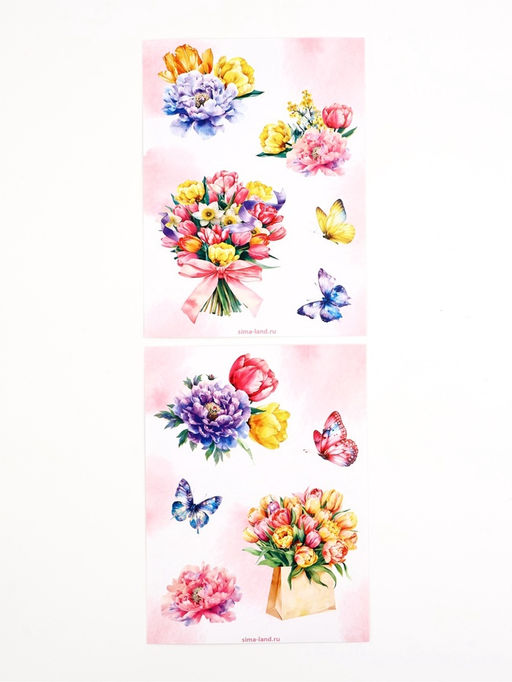 Цена за 2 шт. Набор блокнот А6, 32 листа, наклейки, магнитные закладки «8 марта! ТЫ прекрасна!»