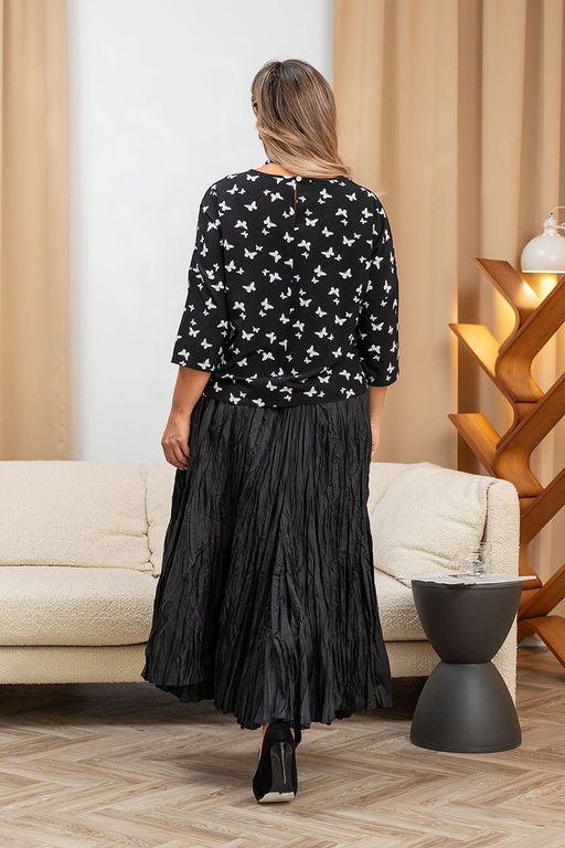 Блузка ТБ-300-1 бабочки на черном