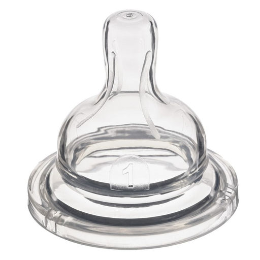 Соска на бутылочку Крошка Я, широкое горло Ø50 мм., от 3 мес., средний поток