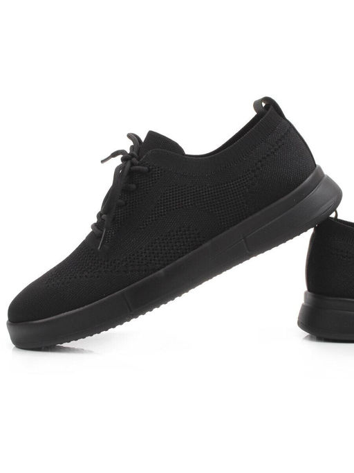 05-9074-1H BLACK Полуботинки летние мужские (текстиль)