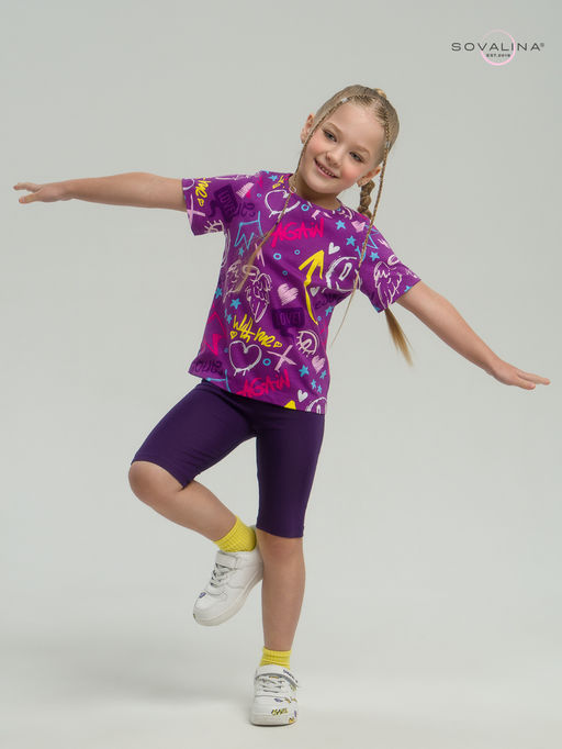 Костюм Актив граффити слива-фиолет - Sovalina фото 25