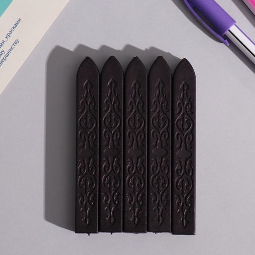 Цена за 5 шт. Сургуч для печати стержень «Тёмное бордо», перламутр, 1.1×1.1×9 см