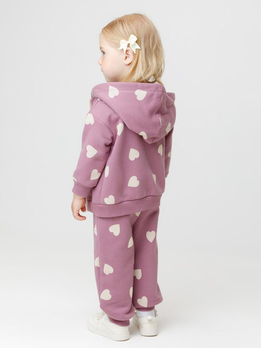 КР 400849/темная орхидея,сердечки к589 брюки д/дев яс