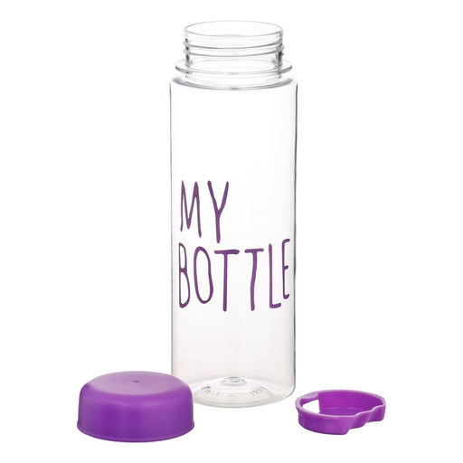Бутылка для воды My bottle, 500 мл, 19.5×6 см, чехол в комплекте, фиолетовая