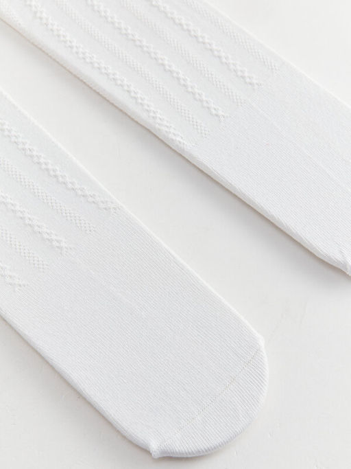 Kendinden Desenli K?z ?ocuk K?lotlu ?orap 2li