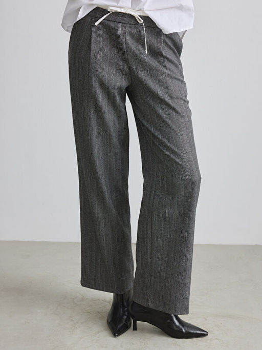 Beli Lastikli Bal?ks?rt? Desenli Kad?n Pantolon