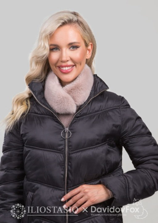 Шарф-воротник экомех бежевый