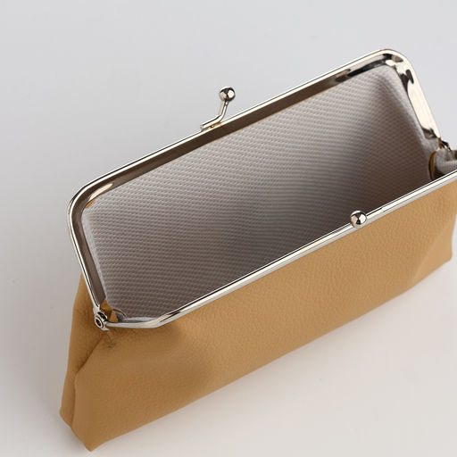 Косметичка женская на фермуаре, маленькая, бежевая - Simaland фото 3