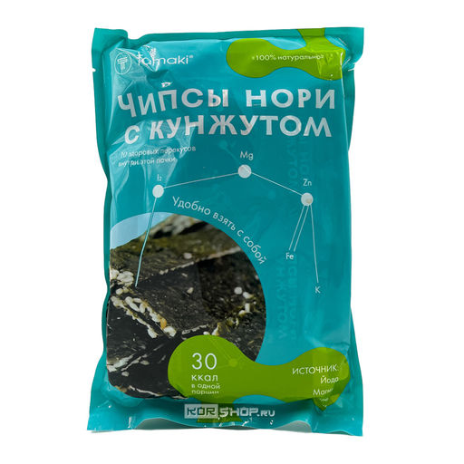 Чипсы из морских водорослей сушеных прессованных с кунжутом Tamaki, Китай, 70 г Акция