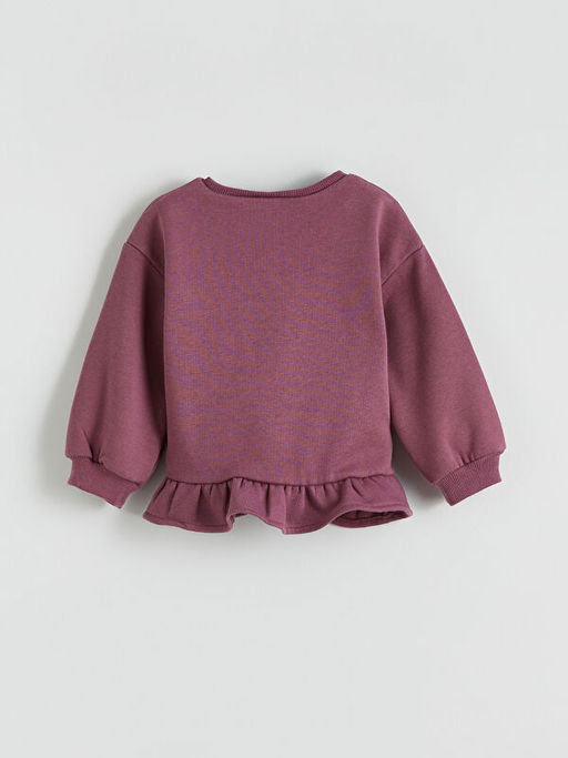 Bisiklet Yaka Fiyonk Detayl? K?z ?ocuk Sweatshirt