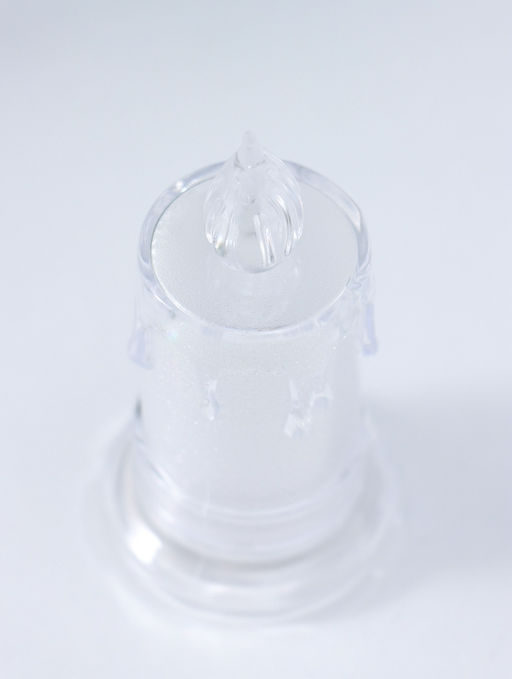 Цена за 4 шт. Светодиодная свеча LED - ночник RISALUX «С подтёками», 3×LR41, прозрачный, 3.5×3.5×7.2 см