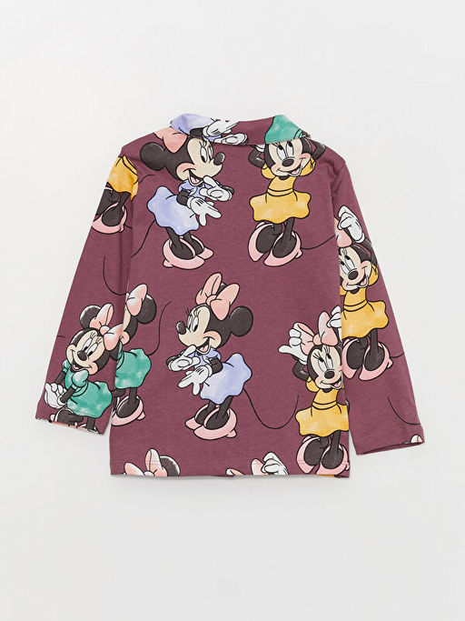 Polo Yaka Uzun Kollu Minnie Mouse Bask?l? K?z Bebek Pijama Tak?m? - Waikiki фото 3