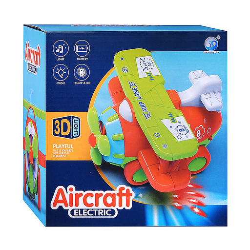 Самолет "Яркий самолетик-2" свет, звук, в коробке