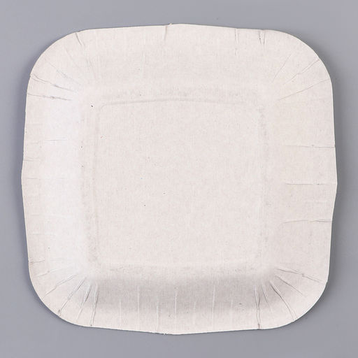 Цена за 10 шт. Тарелка одноразовая бумажная квадратная "Праздничная"вечеринка, 16,5х16,5 см