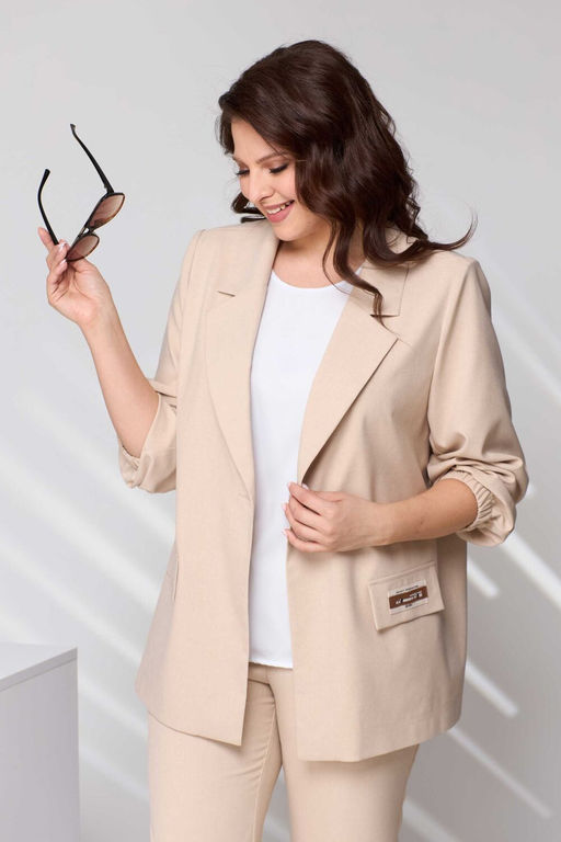 Костюм Асолия 1424 бежевый  фото 7