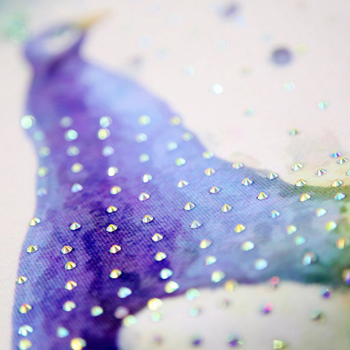 Панно "Жар-птица" плотная ткань со стразами, 0,9х2м (Китай)