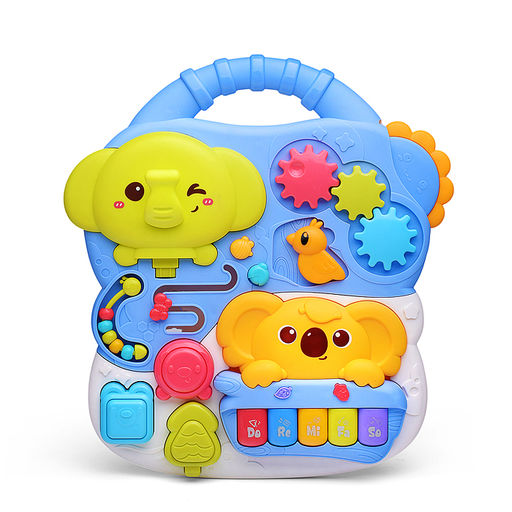 Игровой центр-Каталка "Слоник и коала" цвет голубой, 3 в 1 в коробке