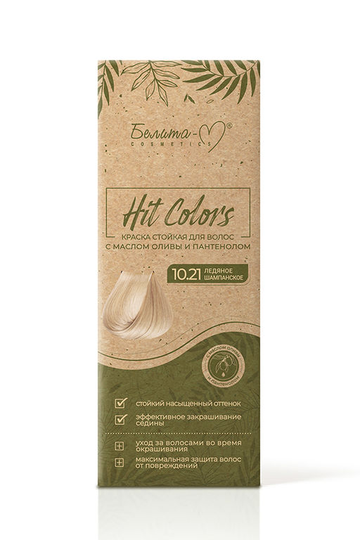 Белита-М HIT COLORS Краска стойкая с мас.оливы и пантенол. тон № 10.21 Ледяное шампанское