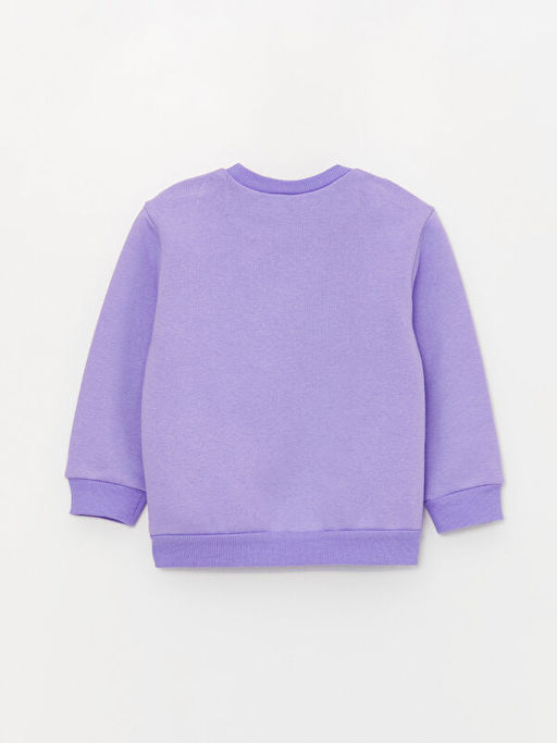 Bisiklet Yaka Bask?l? K?z Bebek Sweatshirt ve E?ofman Alt 2li Tak?m - Waikiki фото 3