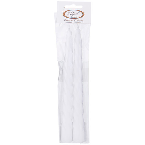 НАБОР СВЕЧЕЙ ADPAL ИЗ 2ШТ ВИТЫЕ 23СМ БЕЛЫЙ  фото 2