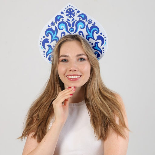 Кокошник карнавальный «Снежная принцесса», фетра