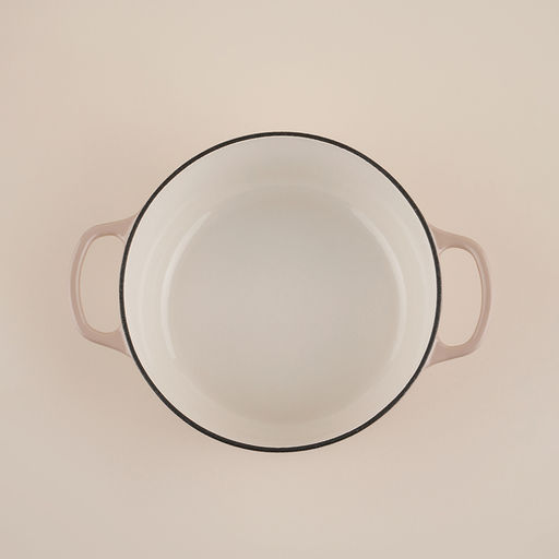 Кастрюля SL Home, 6 л, d=28 см, h=12.5 см, индукция, с эмалированным покрытием, чугун, бежевая