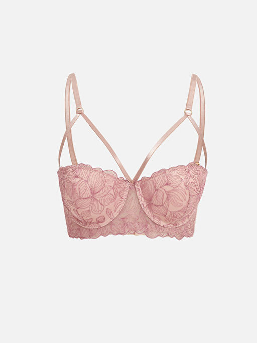 Balenli Dolgusuz Dantelli Fantezi Straplez S?tyen