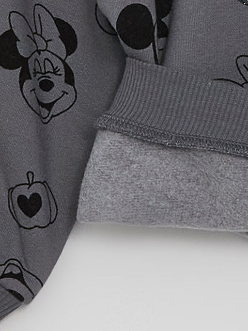 Bisiklet Yaka Uzun Kollu Minnie Mouse Bask?l? K?z Bebek Sweatshirt - Waikiki фото 2