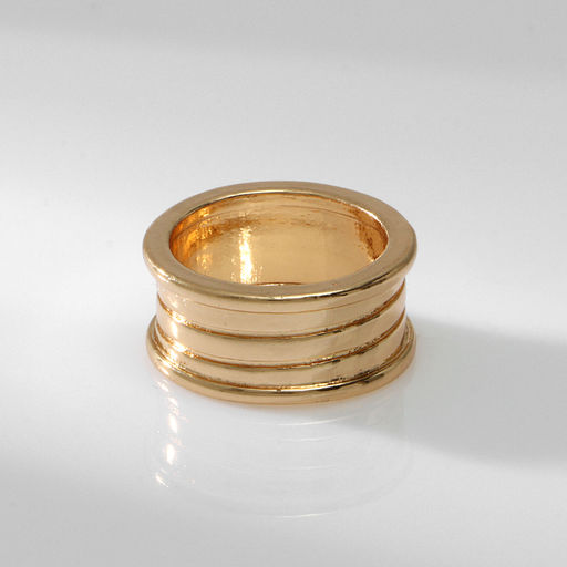 Кольцо металл Тренд катушка, цвет золото, размер 16