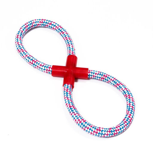 Игрушка тренировочная канатная Восьмерка, до 135 г, 30 см, микс цветов - Пижон фото 2