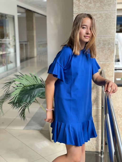 Платье с волнами ПЛОТНЫЙ ХЛОПОК - Knitka wear фото 3