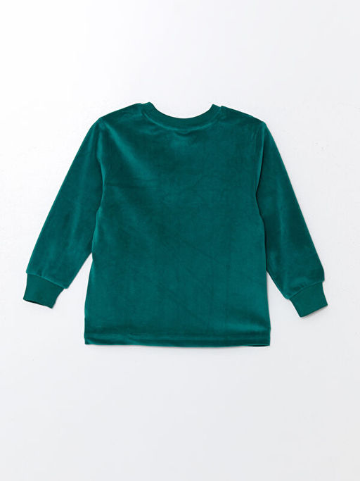 Bisiklet Yaka Uzun Kollu Kadife Erkek ?ocuk Pijama Tak?m? - Waikiki фото 3