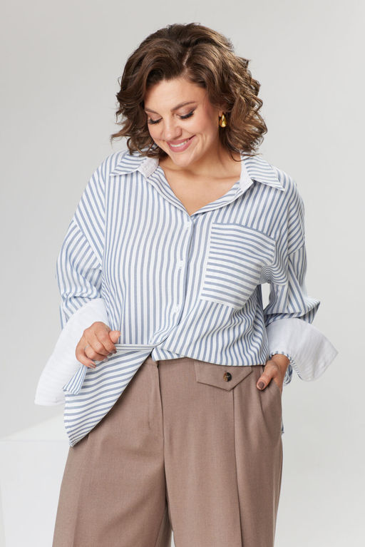 Костюм Romanovich Style 2-2726 голубой/бежевый фото 8