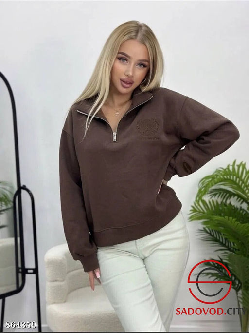 Свитшот женский на полузамке - Fiona фото 4