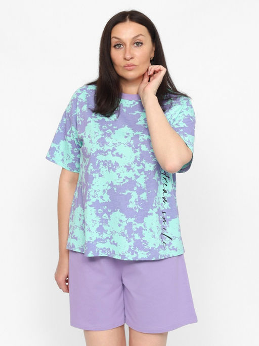 CRB wear/CWXW 50030-45 Комплект женский (футболка, шорты),лаванда/Ex.Cherubino