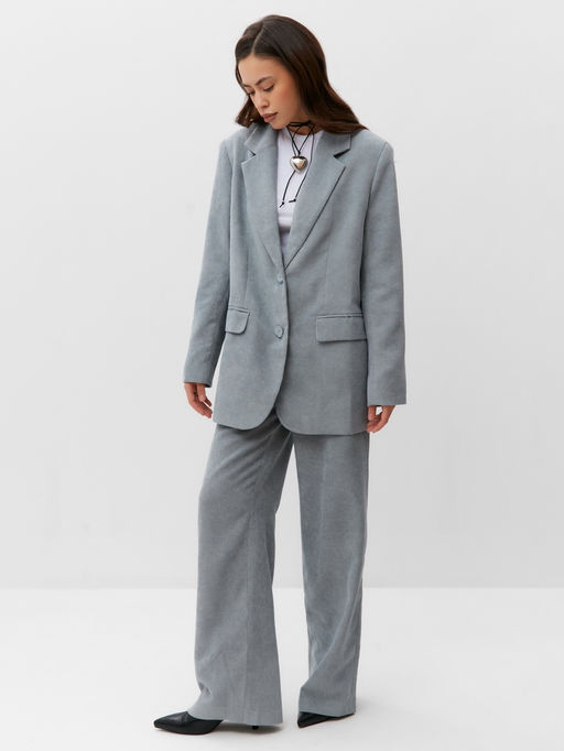 Брюки вельветовые женские MIST Velvet, размер 46-48, серые