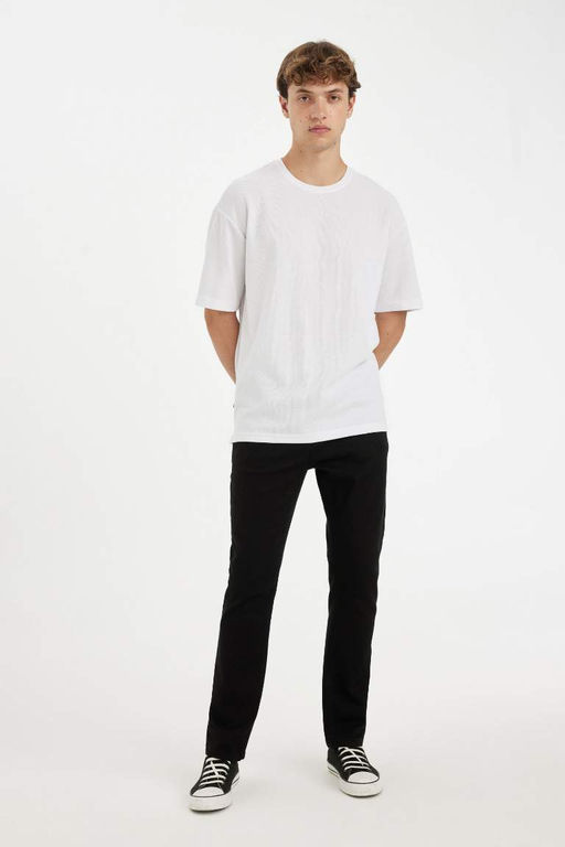 Джинсовые брюки Sergio Regular Fit Normal Mold с нормальной талией и зауженными штанинами - Defacto фото 2